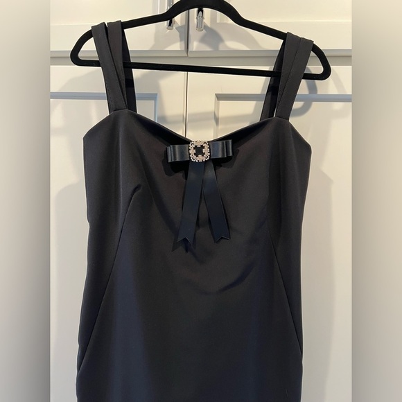 Theory Women”s Sweetheart Neckline Black Sheath Midi Dress. Size 8. EUC! - Picture 8 of 11